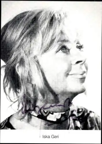 Ak Schauspielerin Iska Geri, Portrait, Autogramm