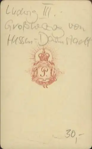 CdV Ludwig III. Großherzog von Hessen Darmstadt