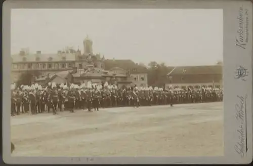 Cabinet Foto Großherzogtum Baden, Prinz Max v. Baden, Militärparade, Uniformen