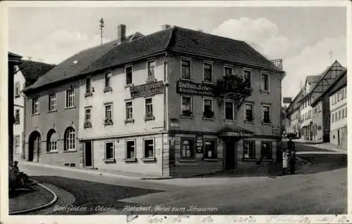 Ak Beerfelden Oberzent im Odenwald, Hotel zum Schwanen