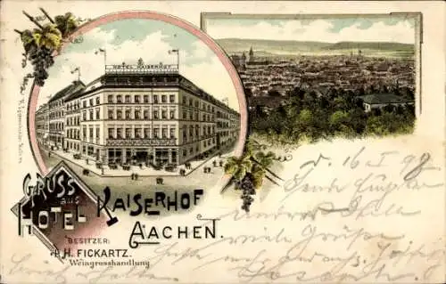 Litho Aachen in Nordrhein Westfalen, Kaiserhof, Gesamtansicht