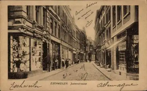 Ak Eschweiler Nordrhein Westfalen, Judenstraße, Geschäfte