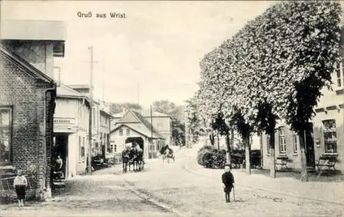 Ak Wrist in Schleswig Holstein, Straße, Häuser, Passanten
