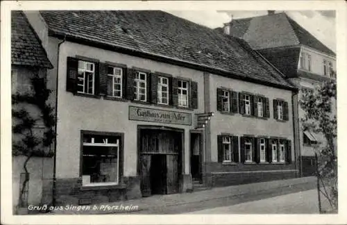 Ak Singen Remchingen im Enzkreis, Gasthaus zum Adler