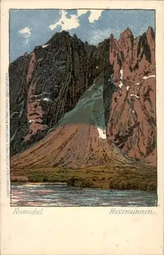 Ak Norwegen, Romsdal, Hexenzinnen