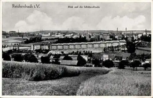 Ak Reichenbach im Vogtland, Schützenstraße