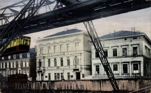 Ak Elberfeld Wuppertal, Mäuerchen, Schwebebahn