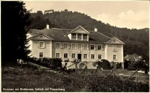 Ak Bodman Ludwigshafen am Bodensee, Schloss mit Frauenberg, Hotel Linde am See