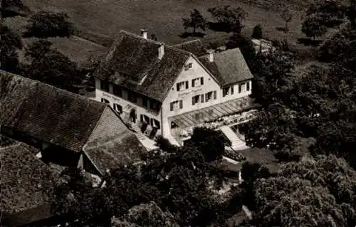 Ak Birnau Maurach Uhldingen Mühlhofen am Bodensee, Gasthaus Pilgerhof, Fliegeraufnahme