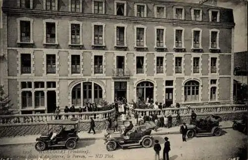 Ak Huelgoat Finistere, Hotel d'Angleterre, Autos