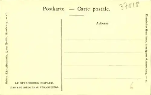 Ak Strasbourg Straßburg Elsass Bas Rhin, Pionierkaserne