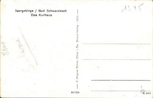 Ak Czerniawa Zdrój Bad Schwarzbach Isergebirge Schlesien, Kurhaus