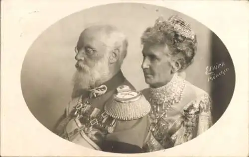 Ak Königin Maria Therese und König Ludwig III von Bayern