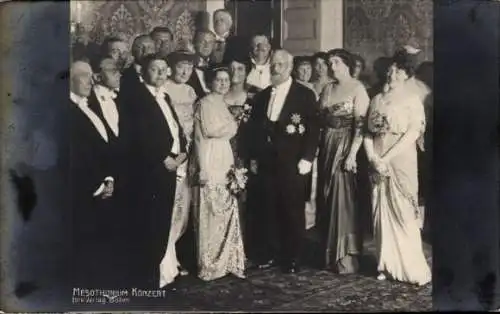 Ak König Ludwig III., Mesothorium Konzert, Königliches Odeon, Sänger, Possart, Zilcher, 1913