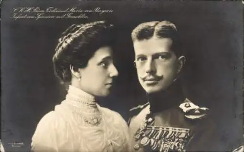 Ak Prinz Ferdinand Maria von Bayern, Infant von Spanien mit Gemahlin