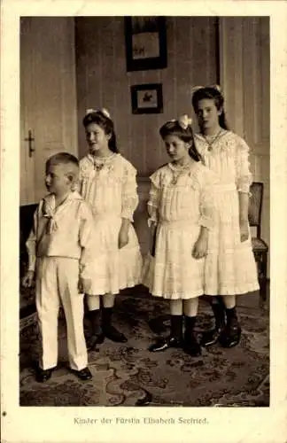 Ak Bayrischer Adel, Kinder der Fürstin Elisabeth Seefried