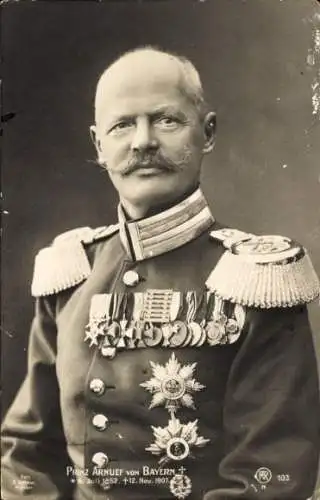 Ak Prinz Arnulf von Bayern, Portrait in Uniform