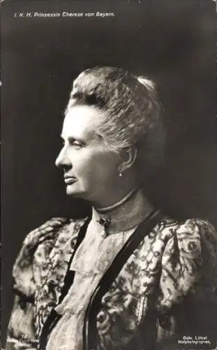 Ak Prinzessin Therese von Bayern, Portrait