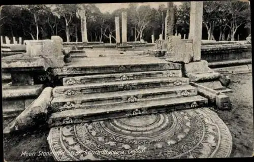 Ak Anuradhapura Sri Lanka, Moon Stone and Steps, Treppe