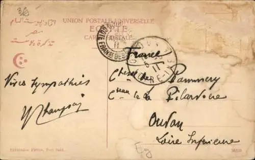 Ak Port Said Ägypten, Port, Hafen, Segelschiff, Leuchtturm, Boote