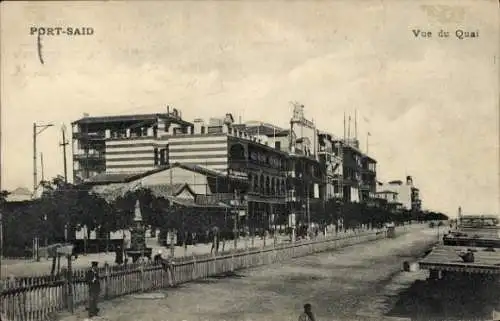 Ak Port Said Ägypten, Blick auf Quai