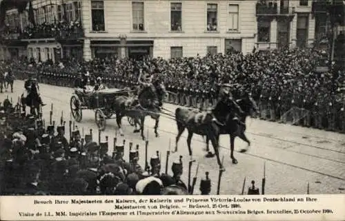 Ak Bruxelles Brüssel, Besuch des deutschen Kaisers, Kutsche