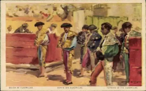 Künstler Ak Bullfight, Team Outing