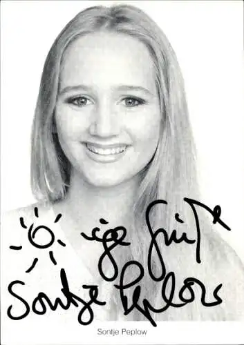 Ak Schauspielerin Sontje Peplow, Portrait, Autogramm