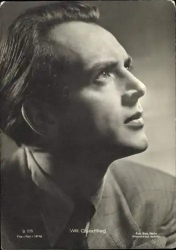 Ak Schauspieler Will Quadflieg, Portrait, Profil, Film Foto Verlag G171