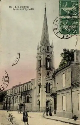 Ak Libourne Gironde, Kirche de l'Epinette