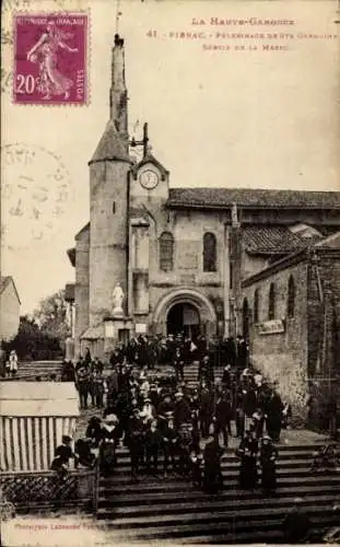 Ak Pibrac Haute Garonne, Pelerinage de Ste Germaine, Sortie