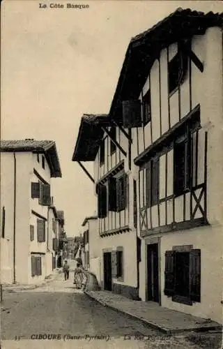 Ak Ciboure Ziburu Pyrénées Atlantiques, Rue Poralette