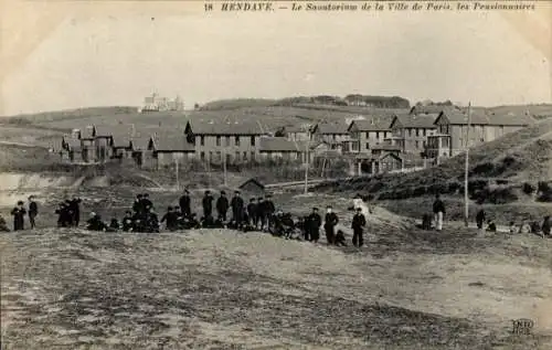 Ak Hendaye Pyrénées-Atlantiques, Sanatorium der Stadt Paris, die Bewohner