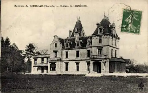 Ak Lignières Sonneville Charente, Schloss