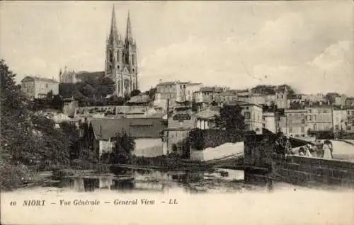 Ak Niort Deux Sèvres, Gesamtansicht