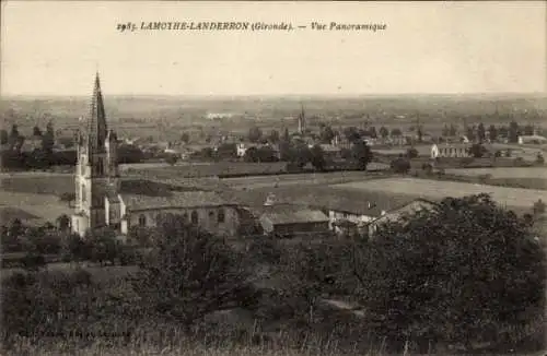 Ak Lamothe-Landerron Gironde, Panorama