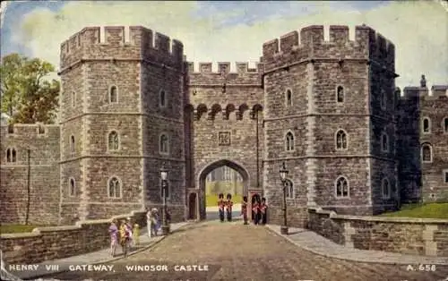 Ak Windsor Berkshire England, Windsor Castle, Henry VIII Gateway