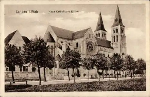 Ak Landau in der Pfalz, Neue Katholische Kirche