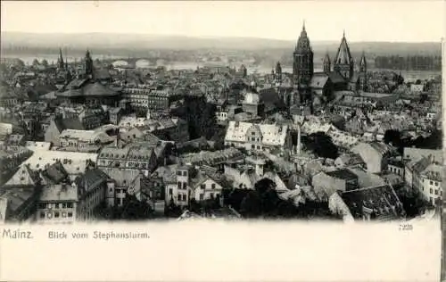 Ak Mainz am Rhein, Blick vom Stephansturm