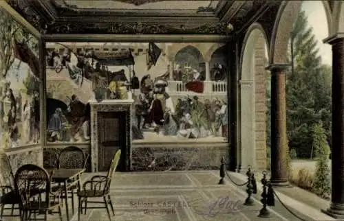 Ak Tägerwilen Kanton Thurgau Schweiz, Schloss Castell, Gemäldehalle