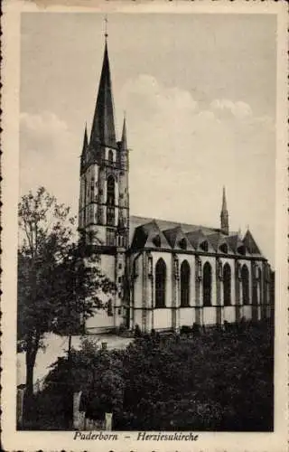 Ak Paderborn in Westfalen, Herzjesukirche