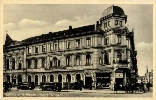 Ak Hameln an der Weser Niedersachsen, Hotel Thiemann, Zigarrengeschäft