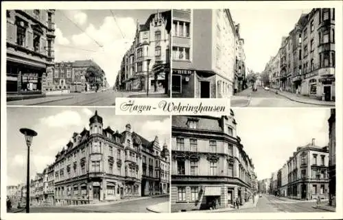 Ak Wehringhausen Hagen in Westfalen, Apotheke, Geschäft Otto Mess, Gasthaus, Straßenansichten