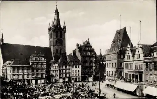 Ak Trier an der Mosel, Markt