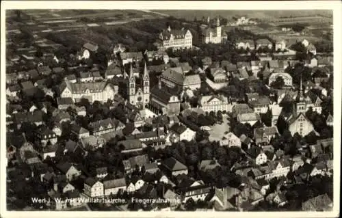 Ak Werl in Westfalen, Fliegeraufnahme, Wallfahrtskirche