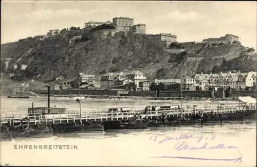 Ak Ehrenbreitstein Koblenz am Rhein, Festung