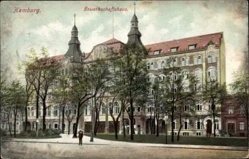 Ak Hamburg Mitte St. Georg, Gewerkschaftshaus, Besenbinderhof