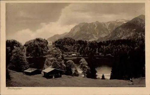 Ak Oberstdorf im Oberallgäu, Freibergsee, Rubihorn, Nebelhorn, Schattenberg