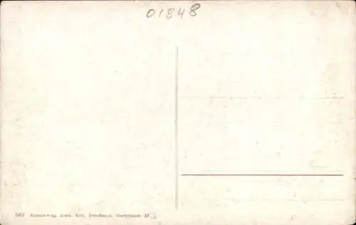 Ak Hohnstein Sächsische Schweiz, Hockstein im Polenztal