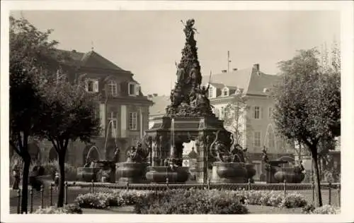 Ak Mannheim in Baden, Bronzemonument, Paradeplatz